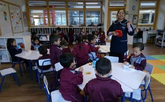 Desayuno de bienvenida a alumnos de Pre Básica